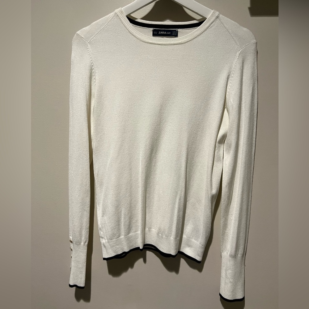 White NWOT Zara Knit
